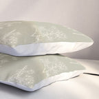 Botanical Cottage Floral Pattern in Muted Sage Pillow Sham Gallery Image 3