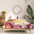 Midcentury Festive Christmas Woman Comforter Gallery Image 3