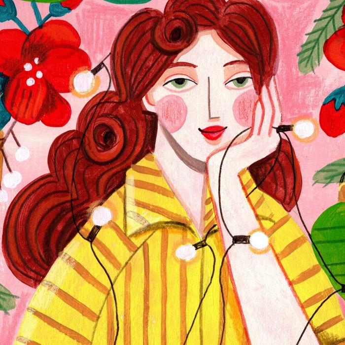Midcentury Festive Christmas Woman Coffee Mug Gallery Image 2