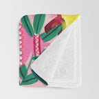 Midcentury Festive Christmas Woman Throw Blanket Gallery Image 3