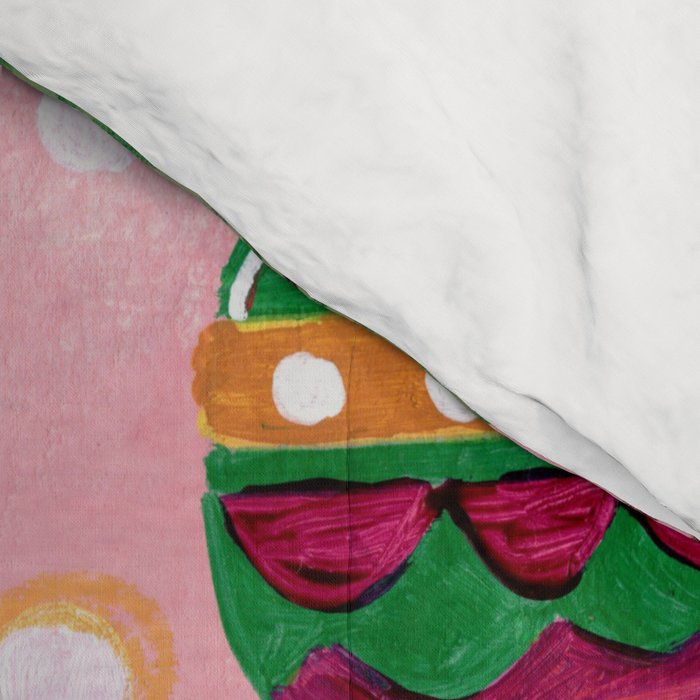 Midcentury Festive Christmas Woman Comforter Gallery Image 4