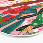 Midcentury Festive Christmas Woman Bath Mat Gallery Image 3