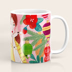 Midcentury Festive Christmas Woman Coffee Mug Gallery Image 1