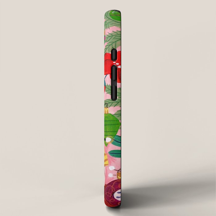 Midcentury Festive Christmas Woman iPhone Case Gallery Image 2