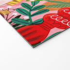 Midcentury Festive Christmas Woman Welcome Mat Gallery Image 2