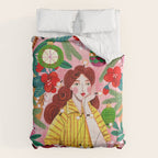 Midcentury Festive Christmas Woman Comforter Gallery Image 6