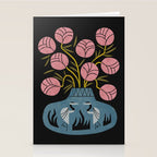 Pink Bouquet And Crane Vase Stationery Card Gallery Image 2