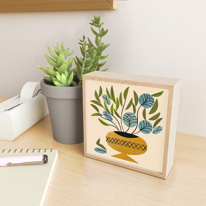 Bouquet in Gold Vase Mini Art Print Gallery Image 2