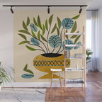 Bouquet in Gold Vase Wall Mural Gallery Image 1
