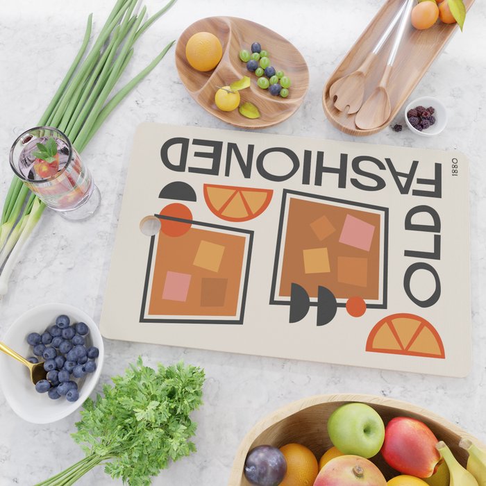 Cocktail Retro Old Fashioned Cutting Board Gallery Image 2