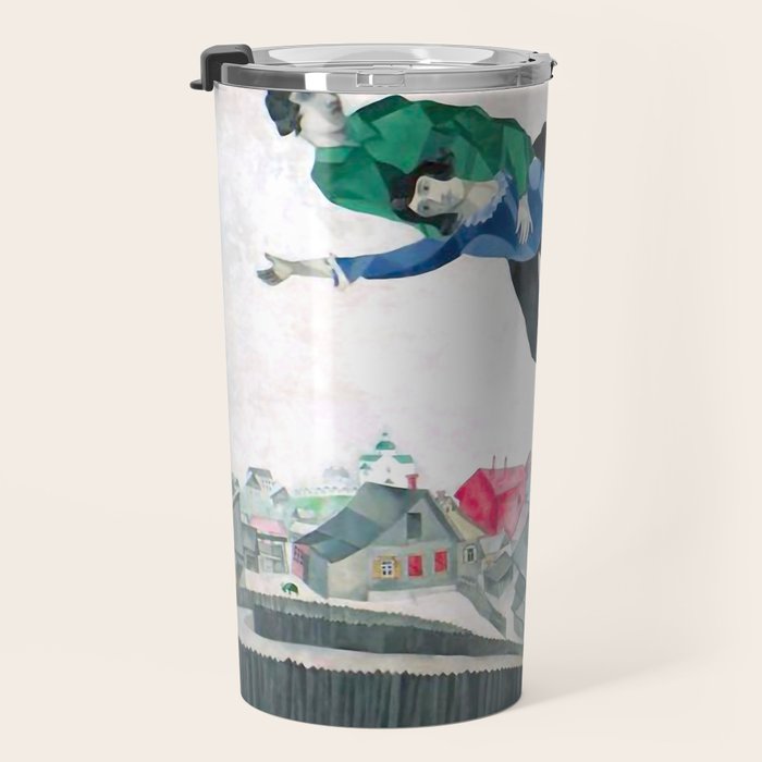 Over the Town by Marc Chagal ,marc chagall famous paintings Travel Mug Gallery Image 3
