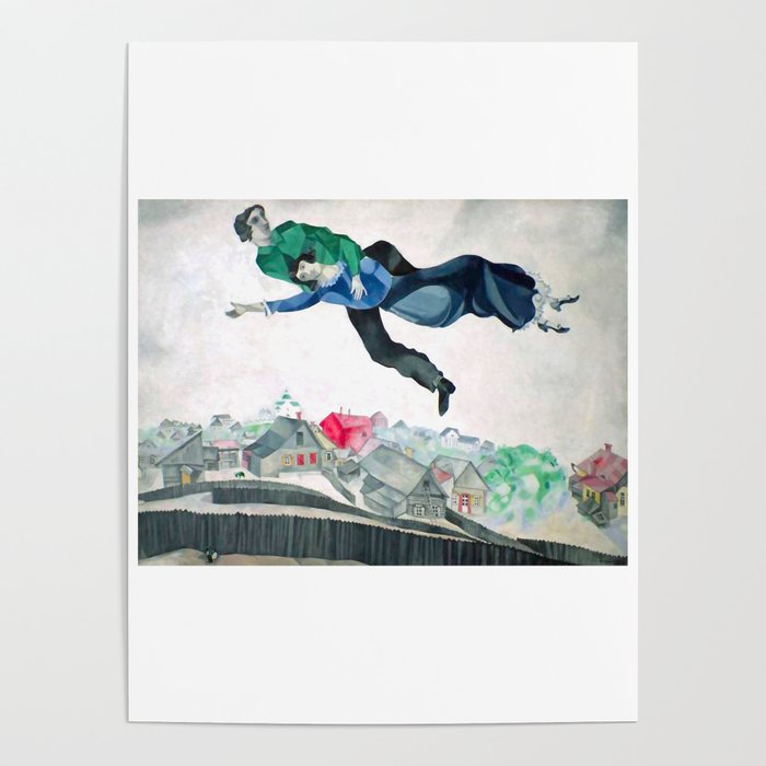 Over the Town by Marc Chagal ,marc chagall famous paintings Poster Gallery Image 4