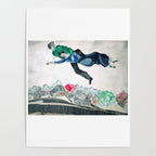 Over the Town by Marc Chagal ,marc chagall famous paintings Poster Gallery Image 4