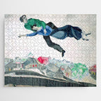 Over the Town by Marc Chagal ,marc chagall famous paintings Jigsaw Puzzle Gallery Image 1