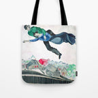 Over the Town by Marc Chagal ,marc chagall famous paintings Tote Bag Gallery Image 1
