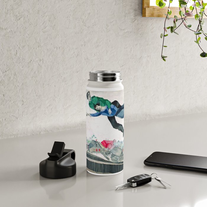 Over the Town by Marc Chagal ,marc chagall famous paintings Water Bottle Gallery Image 4