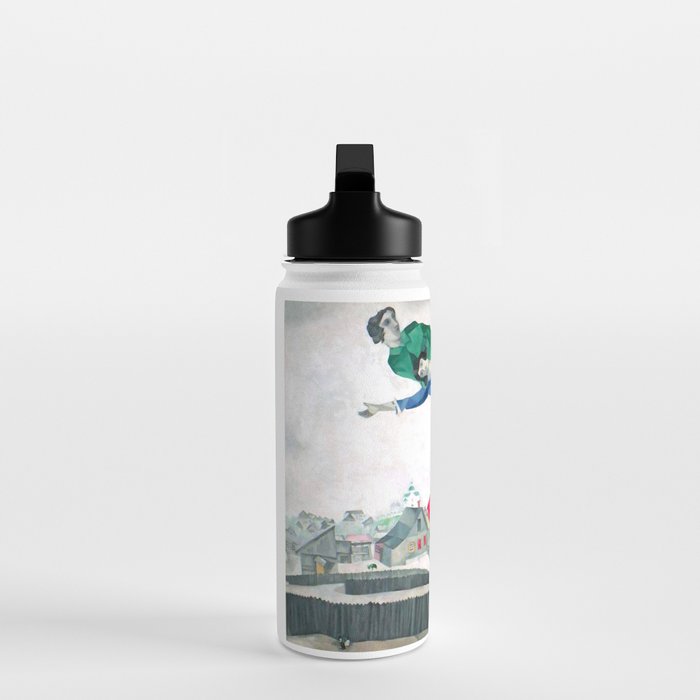 Over the Town by Marc Chagal ,marc chagall famous paintings Water Bottle Gallery Image 3