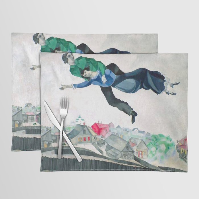 Over the Town by Marc Chagal ,marc chagall famous paintings Placemat Gallery Image 1