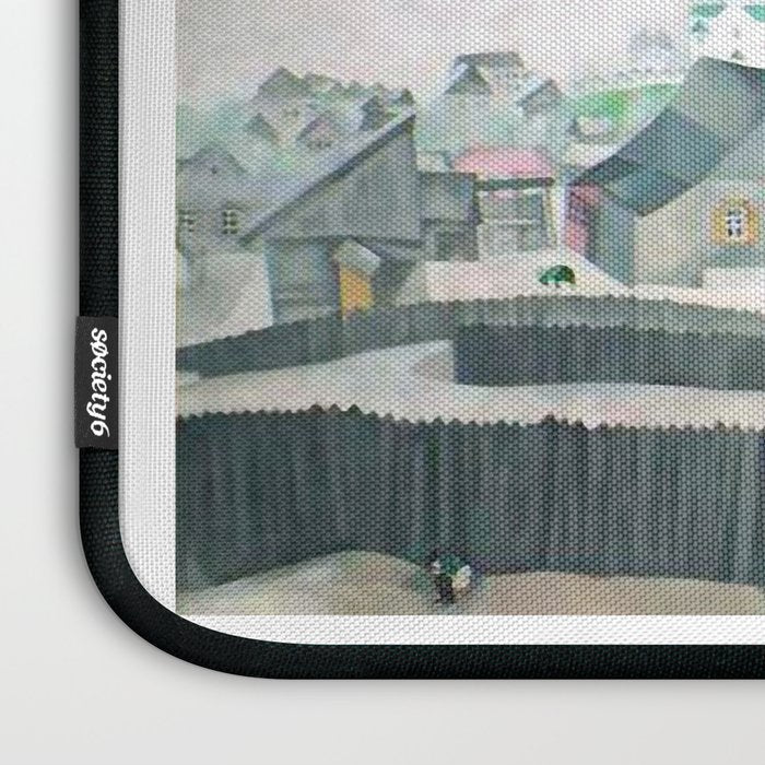 Over the Town by Marc Chagal ,marc chagall famous paintings Laptop Sleeve Gallery Image 3