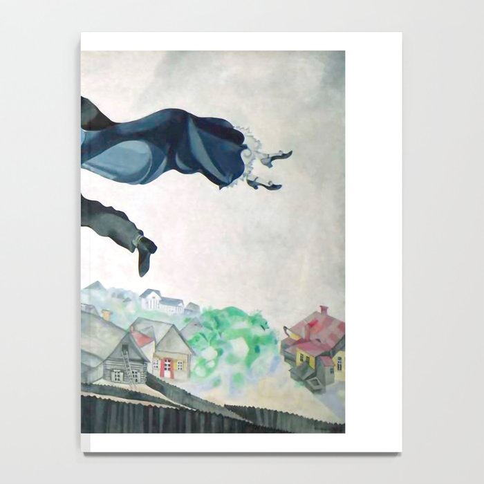 Over the Town by Marc Chagal ,marc chagall famous paintings Notebook Gallery Image 4