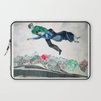 Over the Town by Marc Chagal ,marc chagall famous paintings Laptop Sleeve Gallery Image 1