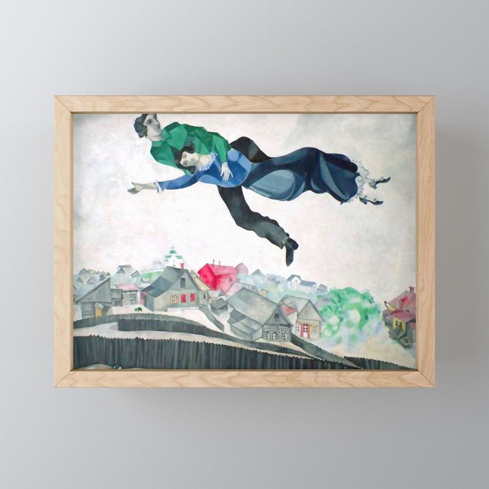 Over the Town by Marc Chagal ,marc chagall famous paintings Mini Art Print Gallery Image 1