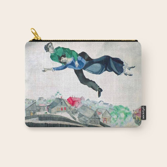 Over the Town by Marc Chagal ,marc chagall famous paintings Carry All Pouch Gallery Image 1
