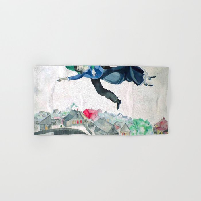 Over the Town by Marc Chagal ,marc chagall famous paintings Bath Towel Gallery Image 1
