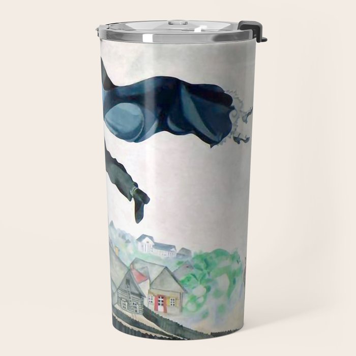 Over the Town by Marc Chagal ,marc chagall famous paintings Travel Mug Gallery Image 2
