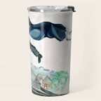 Over the Town by Marc Chagal ,marc chagall famous paintings Travel Mug Gallery Image 2