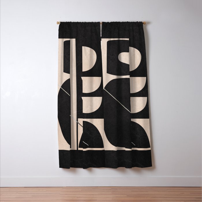 Modern Abstract Minimal Shapes 63 Window Curtain Gallery Image 3
