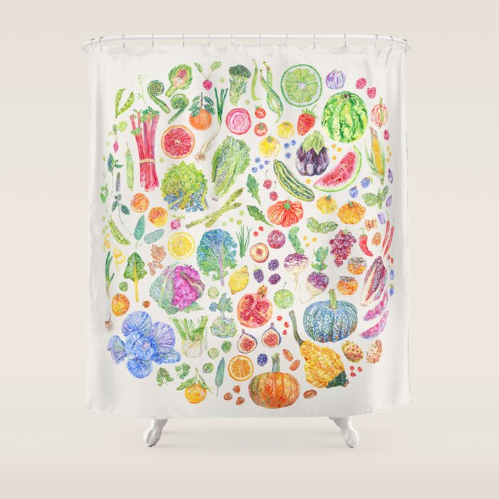 Seasonal Harvests - Neutral Shower Curtain Gallery Image 1