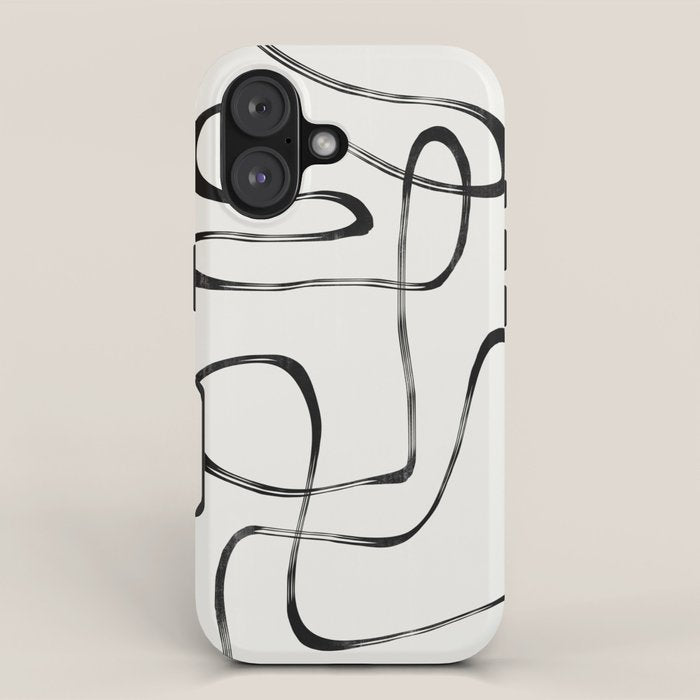 Minimalist One Line Modern iPhone Case Gallery Image 1