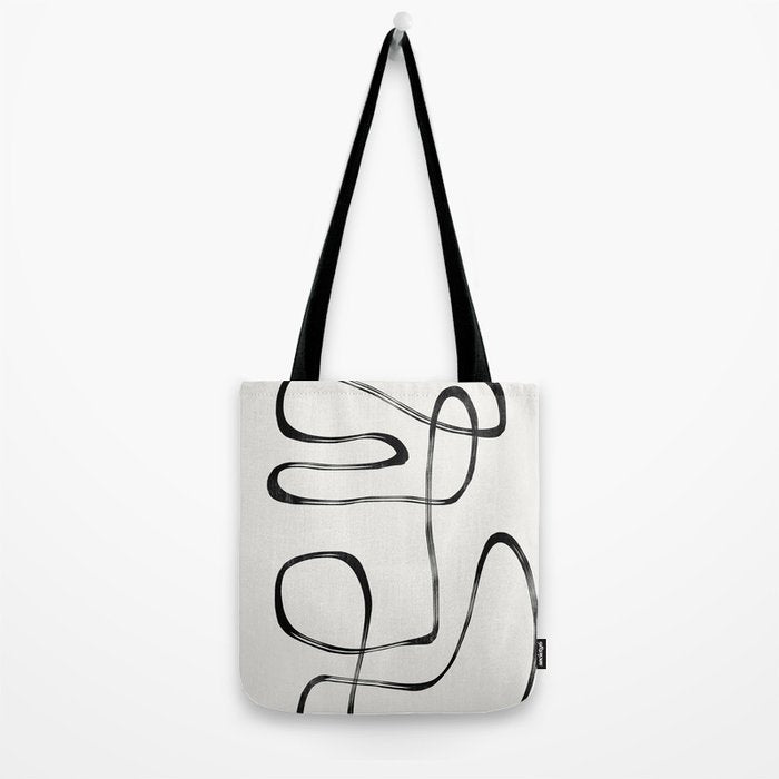 Minimalist One Line Modern Tote Bag Gallery Image 2