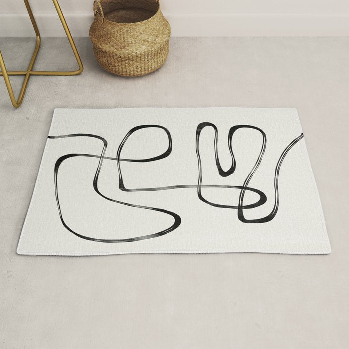 Minimalist One Line Modern Rug Gallery Image 1