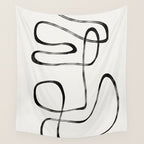 Minimalist One Line Modern Wall Tapestry Gallery Image 4