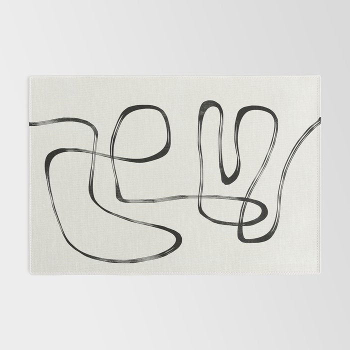 Minimalist One Line Modern Rug Gallery Image 2