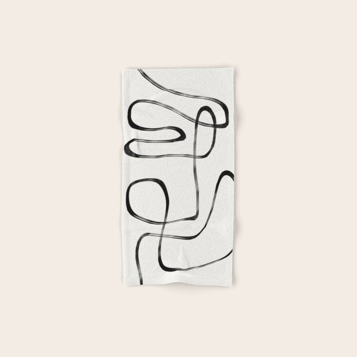 Minimalist One Line Modern Bath Towel Gallery Image 1