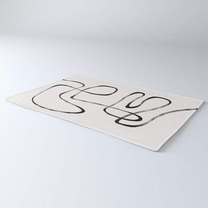 Minimalist One Line Modern Rug Gallery Image 3