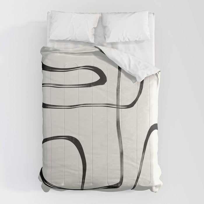 Minimalist One Line Modern Comforter Gallery Image 1