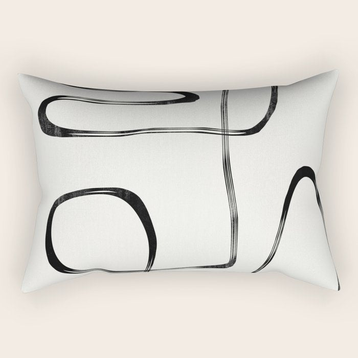 Minimalist One Line Modern Rectangular Pillow