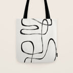 Minimalist One Line Modern Tote Bag Gallery Image 1