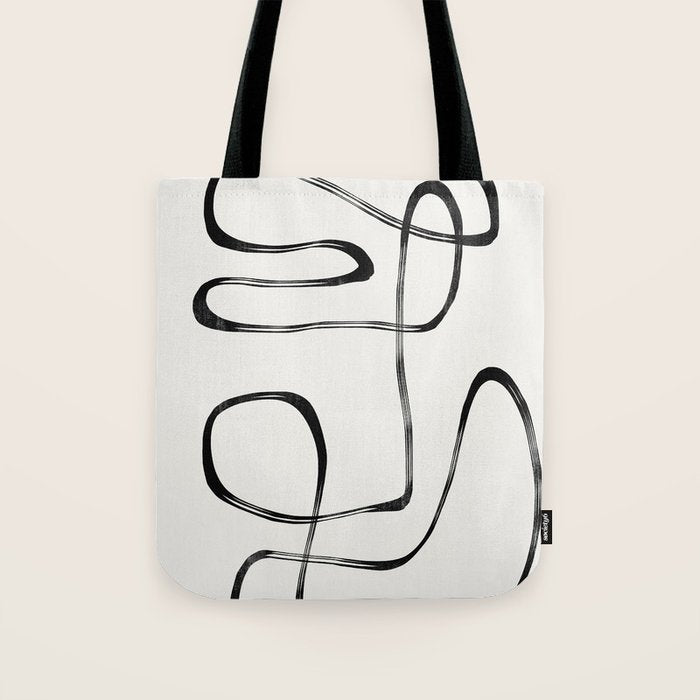 Minimalist One Line Modern Tote Bag Gallery Image 1