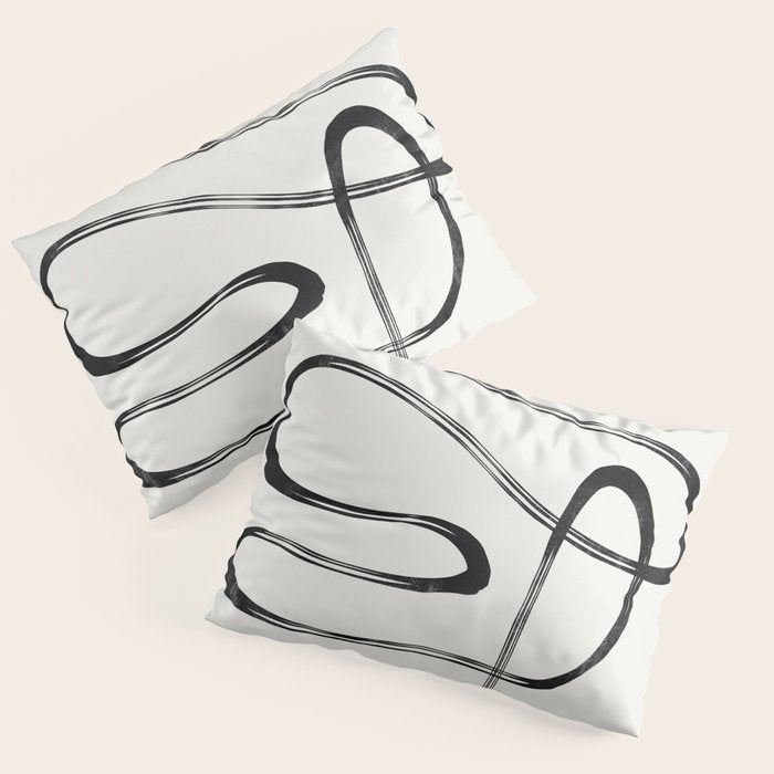 Minimalist One Line Modern Pillow Sham Gallery Image 1