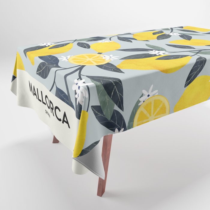 Fruit market retro Mallorca inspiration Tablecloth Gallery Image 1