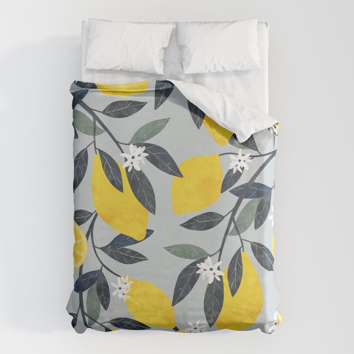 Fruit market retro Mallorca inspiration Duvet Cover Gallery Image 1