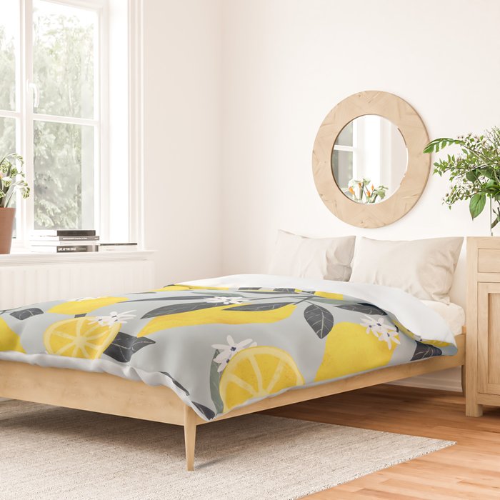 Fruit market retro Mallorca inspiration Duvet Cover Gallery Image 2
