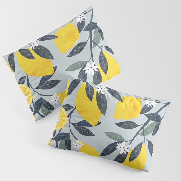 Fruit market retro Mallorca inspiration Pillow Sham Gallery Image 3