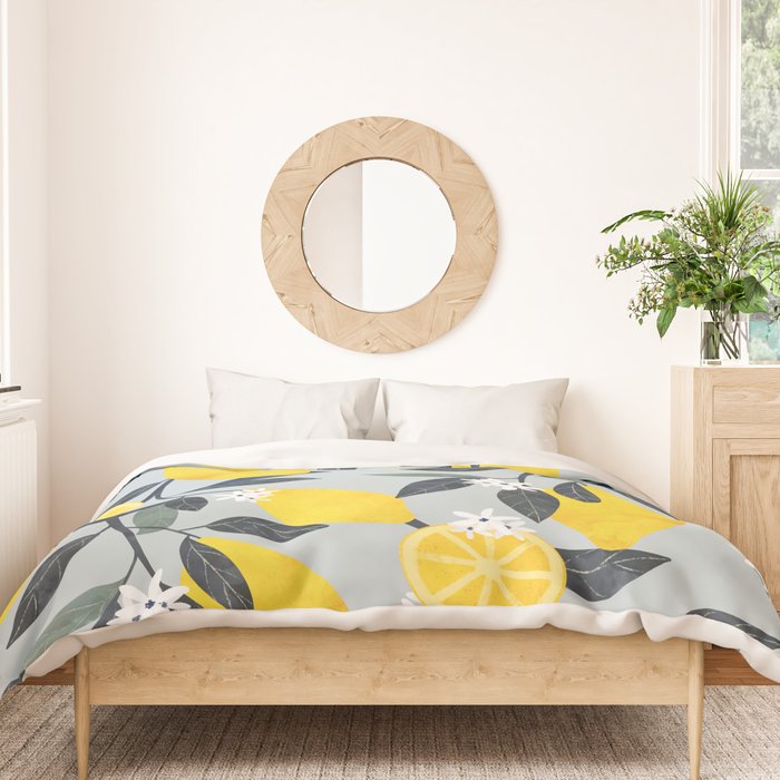 Fruit market retro Mallorca inspiration Duvet Cover Gallery Image 3