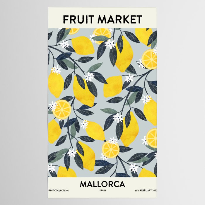 Fruit market retro Mallorca inspiration Tablecloth Gallery Image 2